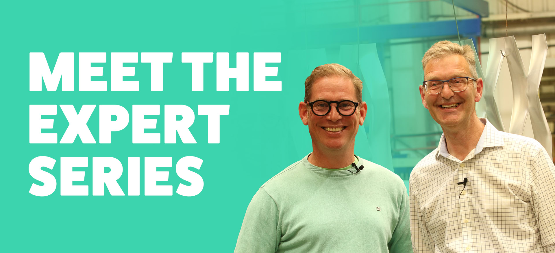 Meet the Expert Series banner featuring two professionals in a commercial setting