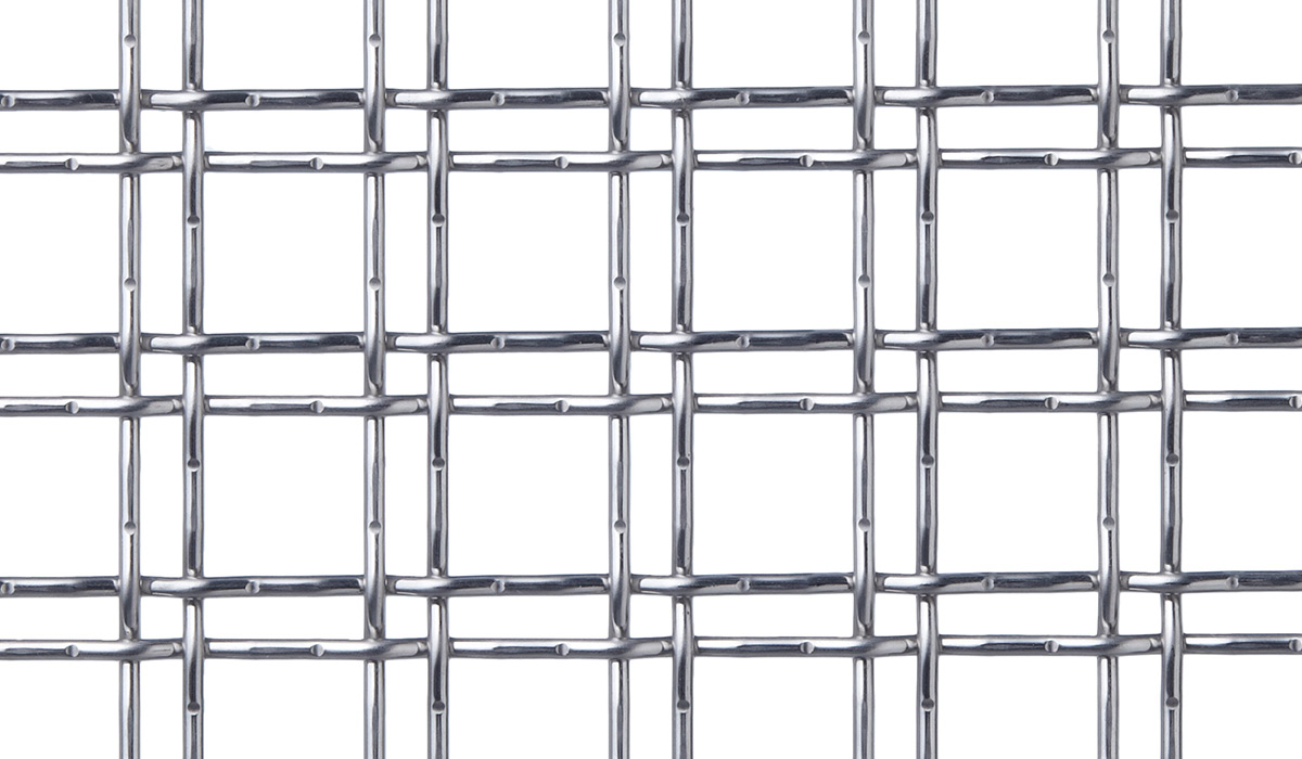 A stainless steel woven mesh with a twin wire crimp woven mesh