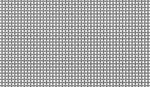 A tightly woven square mesh in stainless steel