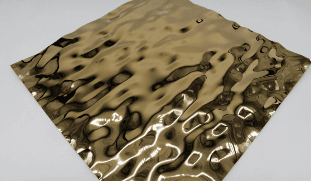 Water Ripple D2 Champagne Mirror | Amron Architectural