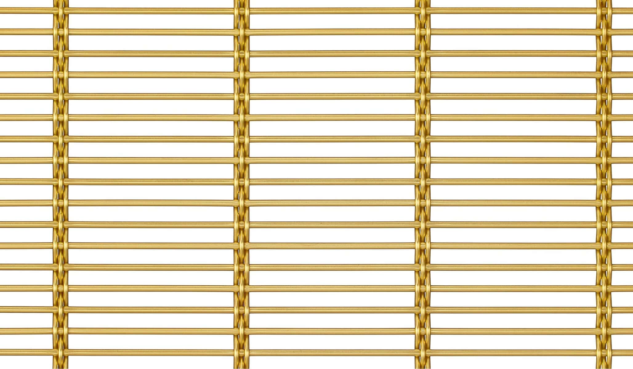 M13Z-179 is a square, equally spaced brass woven mesh with a thick threaded pattern running vertically.